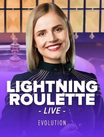 Lightning Roulette live table by Evolution, RTP 97.30%