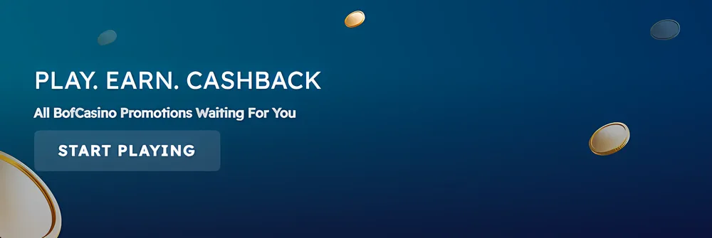 Cashback promotion banner for Bof Casino GB players